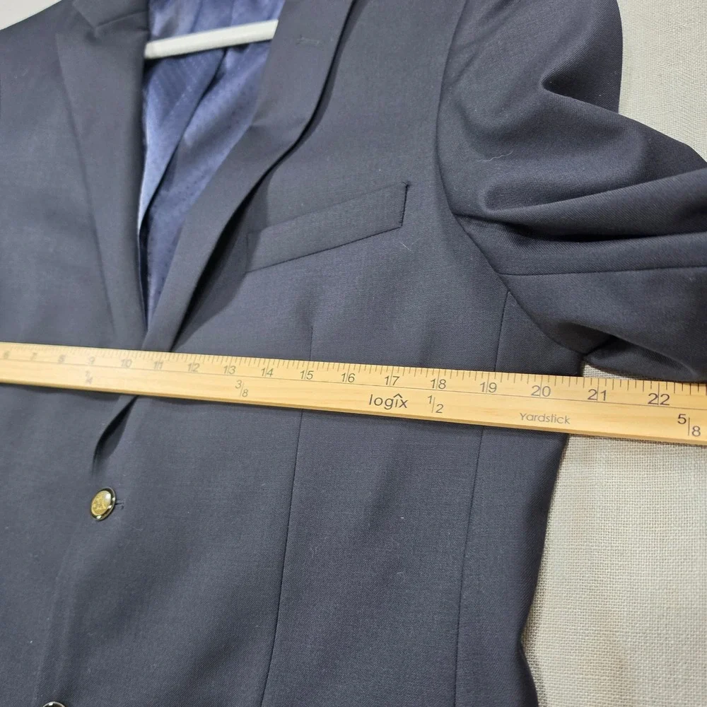 Mantoni Blazer Mens 42R Navy Blue Excellent Super 140s Virgin Wool 2 Button